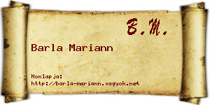 Barla Mariann névjegykártya